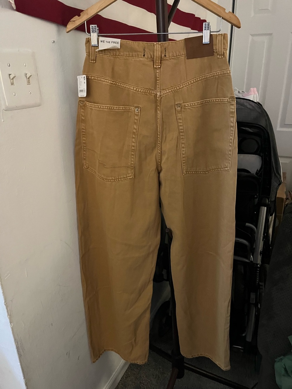 NWT FREE PEOPLE WE THE FREE Truro Baggy Puddle Jeans | Warm Rust $148 CURRENT - Picture 16 of 16